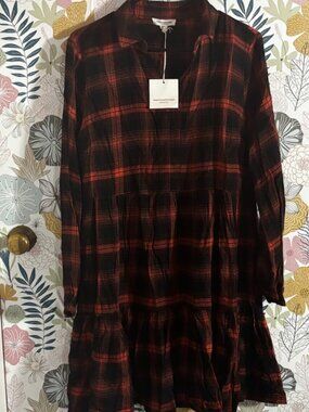 NWT “Darcie” beachlunchlounge collection Plaid Dress
